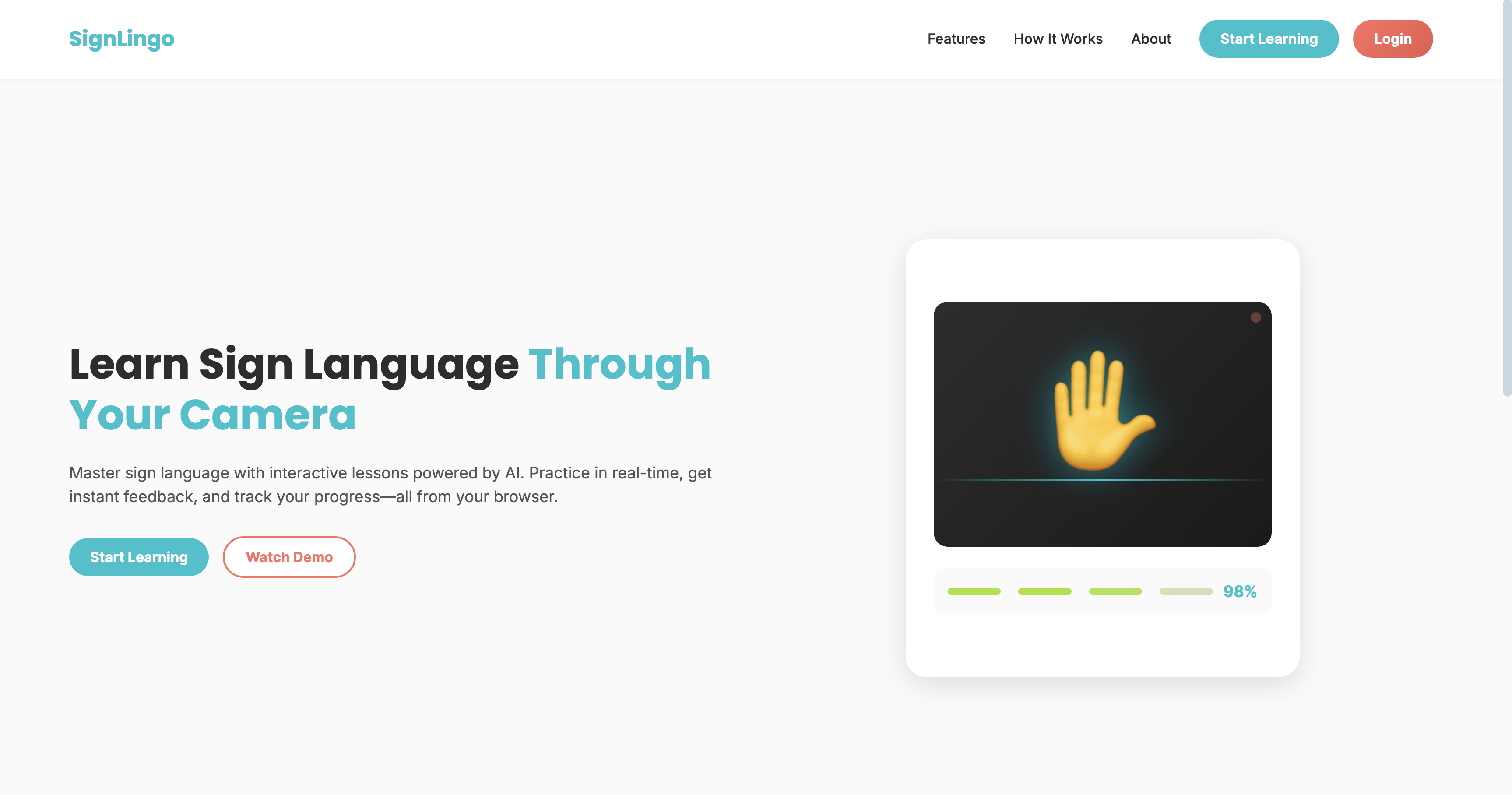SignLingo App Interface